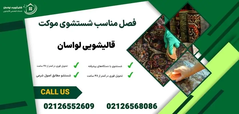 فصل مناسب شستشوی موکت